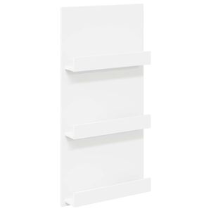 vidaXL Magasin Rack med hylde Hvid 51 x 11 x 102 cm Konstrueret tr&aelig;