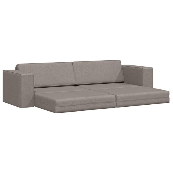 vidaXL Sovesofa 200cm Gr&aring;brun Stof