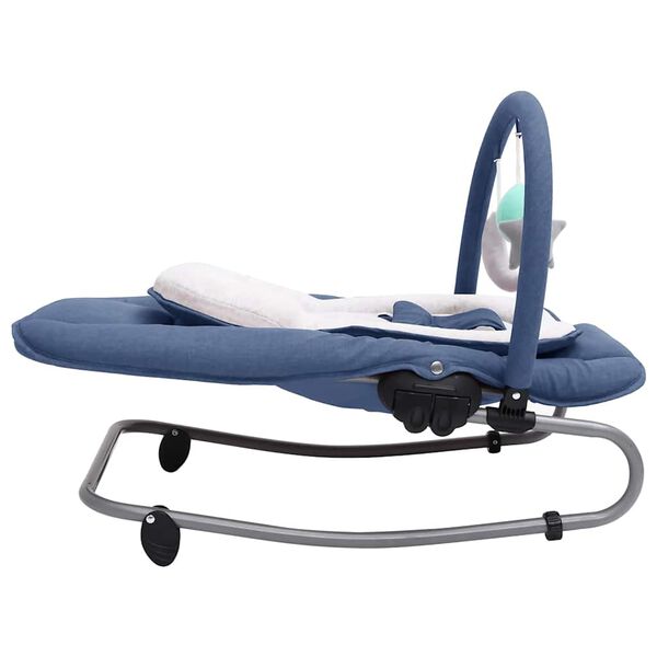 vidaXL skråstol til baby stål marineblå