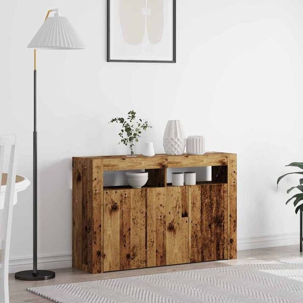 vidaXL Sideboard Gammelt tr&aelig; 116 x 30 x 75 cm Konstrueret tr&aelig;