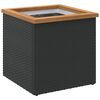 vidaXL plantekasse 40x40x40 cm polyrattan sort