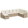 vidaXL sofas&aelig;t til haven 8 dele med hynder polyrattan beige