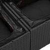 vidaXL Havesofa S&aelig;t med opbevaring 5 pcs Sort Poly rattan