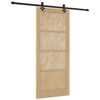 vidaXL Skyded&oslash;r Naturfarvet og sort 86 x 198,5 cm Massivt fyrretr&aelig;