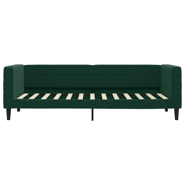 vidaXL daybed 80x200 cm velour m&oslash;rkegr&oslash;n
