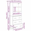 vidaXL Highboard Gammelt tr&aelig; 69,5 x 34 x 180 cm Konstrueret tr&aelig;