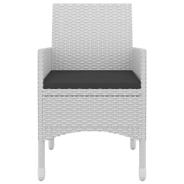 vidaXL spisebordss&aelig;t til haven 5 dele med hynder polyrattan og glas