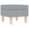 vidaXL gyngestol med fodskammel stof lysegrå