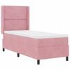vidaXL Box spring seng med LED-lysstrimler Lyser&oslash;d 80 x 200 cm Fl&oslash;jl