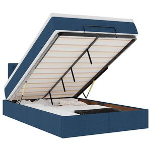 vidaXL ottoman seng med madras 120x200 cm stof bl&aring;