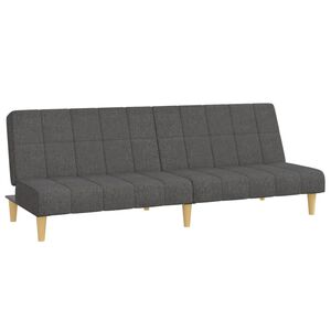 vidaXL 2-personers sovesofa stof m&oslash;rkegr&aring;