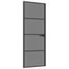 vidaXL Indvendig D&oslash;r 76 x 201,5 cm H&aelig;rdet Glas og Aluminium