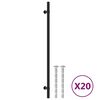 vidaXL skabsh&aring;ndtag 20 stk. 320 mm rustfrit st&aring;l sort
