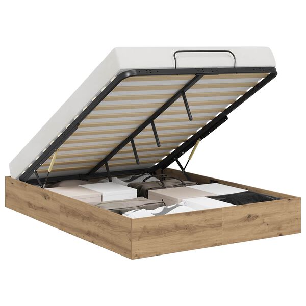 vidaXL Ottoman Sengestel Artisan Eg 140 x 200 cm Konstrueret tr&aelig;