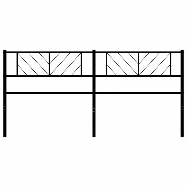 vidaXL udskiftningsgavl 200 cm metal sort