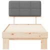 vidaXL Sengestel med Polstret Hovedgavl Lysegr&aring; 90 x 200 cm