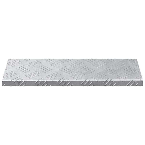 vidaXL Trappe Tread Rektangul&aelig;r 5 pcs S&oslash;lv 60 x 18 cm Aluminium