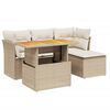 vidaXL sofas&aelig;t til haven 6 dele med hynder polyrattan beige