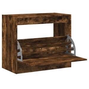 vidaXL skoskab 80x42x69 cm konstrueret tr&aelig; r&oslash;get egetr&aelig;sfarve