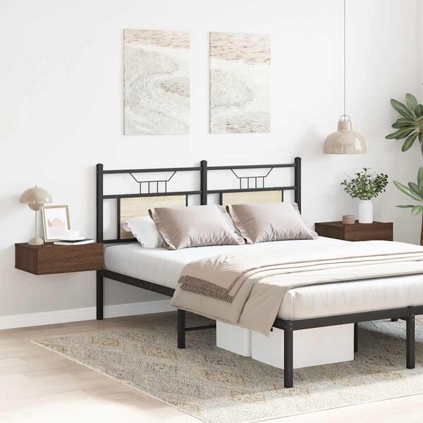 vidaXL v&aelig;gh&aelig;ngt natbord 40x30x15 cm konstrueret tr&aelig; brun egetr&aelig;