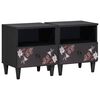 vidaXL Sengebord 2 pcs Brun 40 x 33 x 46 cm Massivt mangotr&aelig;