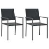 vidaXL havestole 2 stk. 54x62,5x89 cm polyrattan sort