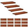 vidaXL Trappetrin 16 stk. 70 x 25 x 2 cm Brun Solid b&oslash;g