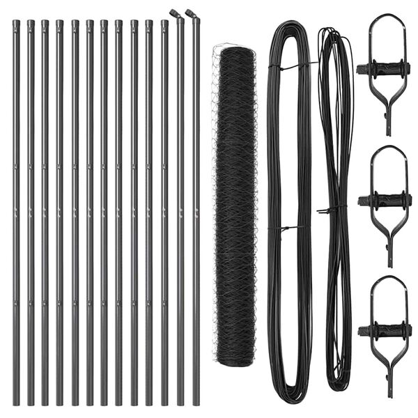 vidaXL Hegnsp&aelig;l Gr&aring; 25 x 1 m (36 mm net) St&aring;l