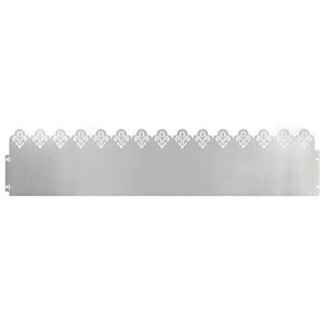 vidaXL Pl&aelig;nekanter 10 pcs S&oslash;lv 103 x 0,05 x 22 cm Galvaniseret st&aring;l
