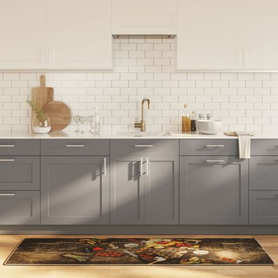 vidaXL køkkentæppe 60x180 cm vaskbart og skridsikkert flerfarvet
