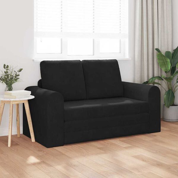 vidaXL Sovesofa 60cm Sort Fl&oslash;jl