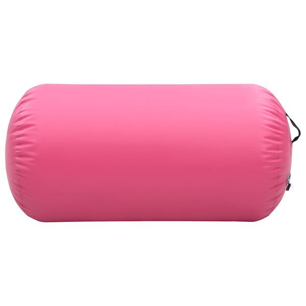 vidaXL oppustelig gymnastikrulle med pumpe 120x75 cm PVC lyser&oslash;d