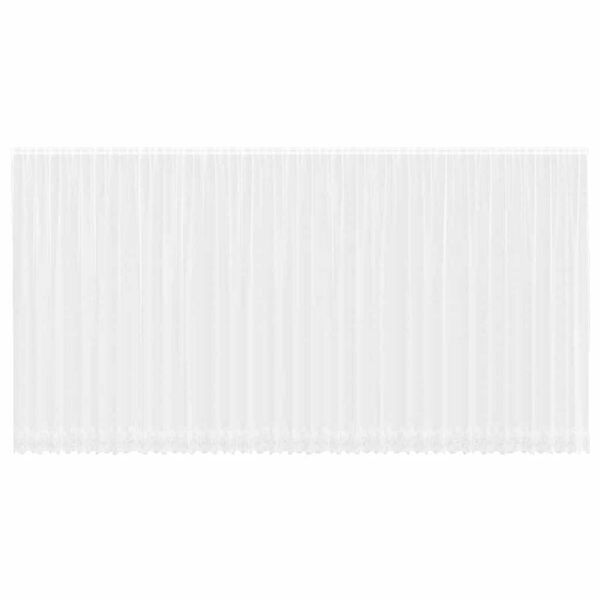 vidaXL Lace Gardin med gardiner Blomstret Hvid 300 x 900 cm Polyester