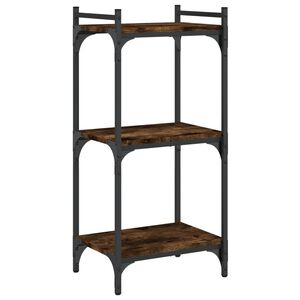 vidaXL bogreol 3 hylder 40x30x86 cm konstrueret tr&aelig; r&oslash;get eg