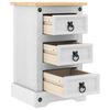 vidaXL Sengebord Corona Hvid 35 x 32,5 x 58 cm Massiv fyrretr&aelig;