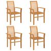 vidaXL Spisestuestol 4 stk. Massiv Teaktr&aelig; Brun 62 x 55 x 94 cm