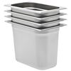 vidaXL gastronorm beholder 4 stk. GN 1/4 200 mm rustfrit st&aring;l
