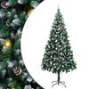 vidaXL Kunstigt juletr&aelig; med stativ Gr&oslash;n 240 cm PVC og St&aring;l og Plastik