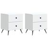 vidaXL Natskab 2 stk. Hvid 43 x 34,5 x 47,5 cm Konstrueret tr&aelig;
