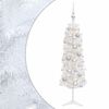 vidaXL Kunstigt slankt juletr&aelig; med julekugle 120 cm 150 LED'er
