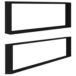 vidaXL v&aelig;ghylder 2 stk. 100x15x30 cm konstrueret tr&aelig; sort egetr&aelig;