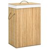 vidaXL vasketøjskurv med 2 rum 72 l bambus
