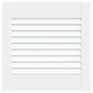 vidaXL Louvrede d&oslash;re med d&oslash;r Hvid 39,5 x 39,4 cm Massivt fyrretr&aelig;