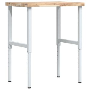 vidaXL arbejdsb&aelig;nk 80x60x(73-99,5) cm massivt akacietr&aelig; rektangul&aelig;r