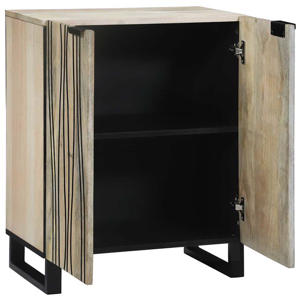 vidaXL Sideboard Hvid 60 x 33,5 x 75 cm Massivt mangotr&aelig;