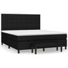 vidaXL kontinentalseng med madras 160x200 cm stof sort