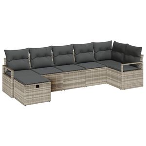 vidaXL Sofa S&aelig;t med pude 5 pcs polyrattan