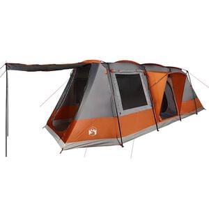 vidaXL 4-personers campingtelt vandt&aelig;t gr&aring; og orange