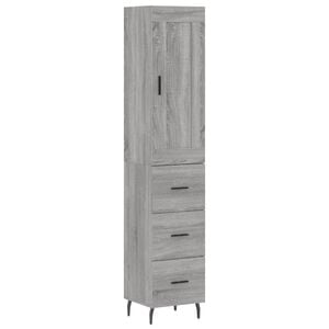 vidaXL h&oslash;jskab 34,5x34x180 cm konstrueret tr&aelig; gr&aring; sonoma-eg
