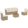 vidaXL sofas&aelig;t til haven 6 dele med hynder polyrattan beige